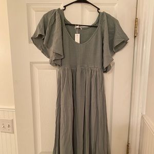 Baltic Born Felicity Smocked Dress Sage